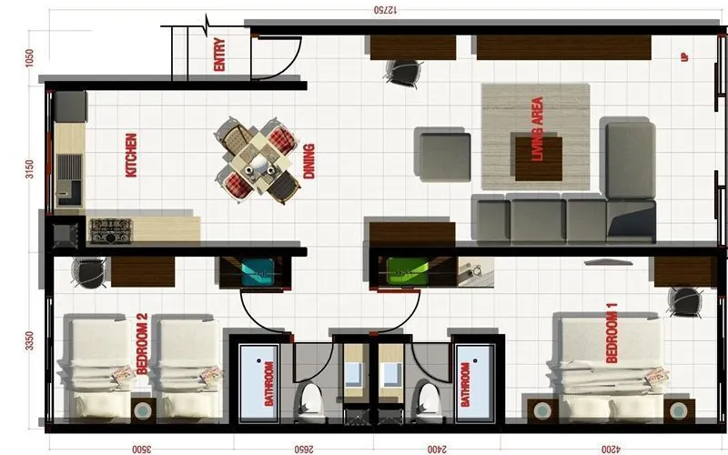 2 bedroom Suites